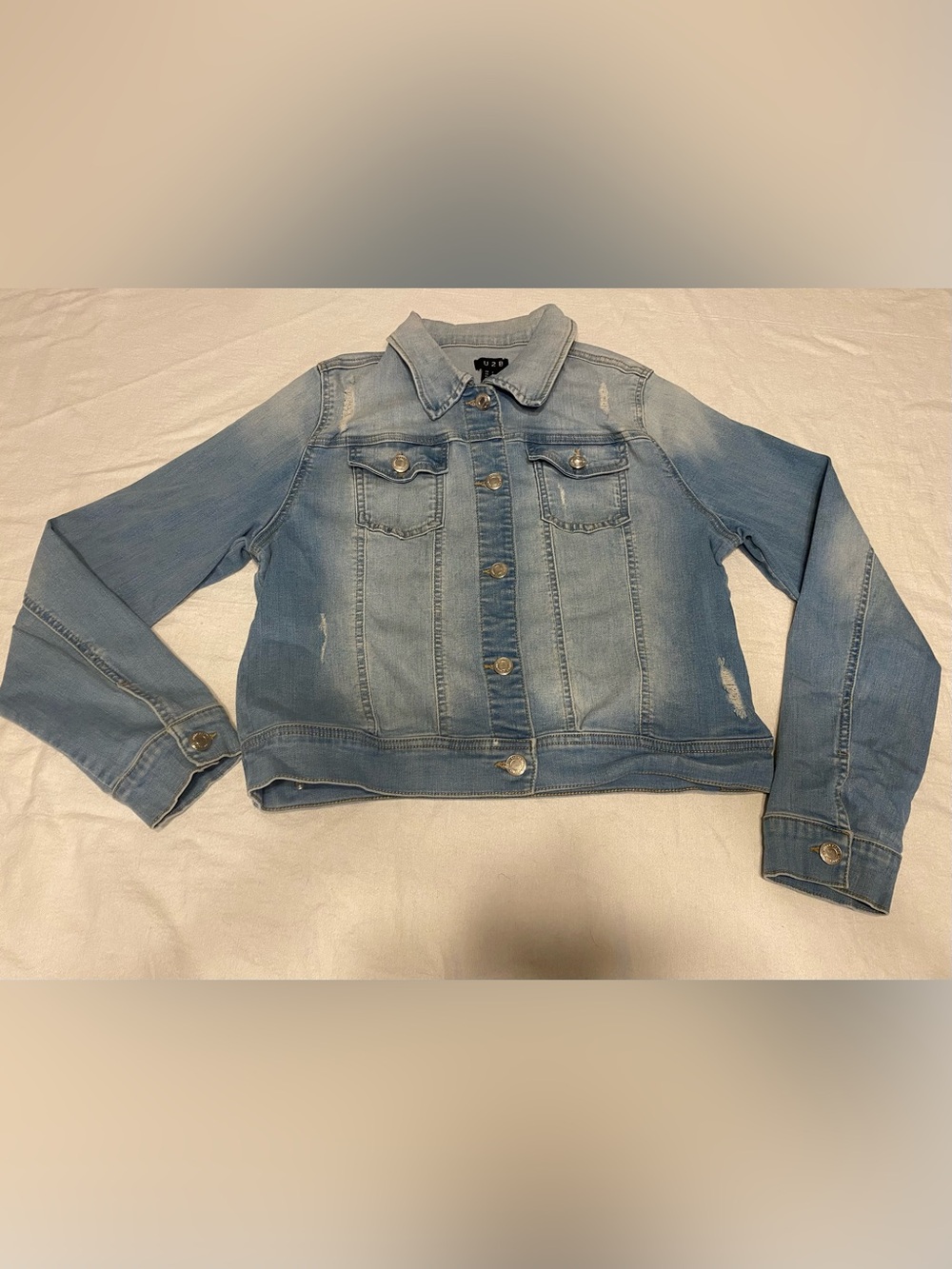 U2B Light Wash Denim Jacket - Light Blue